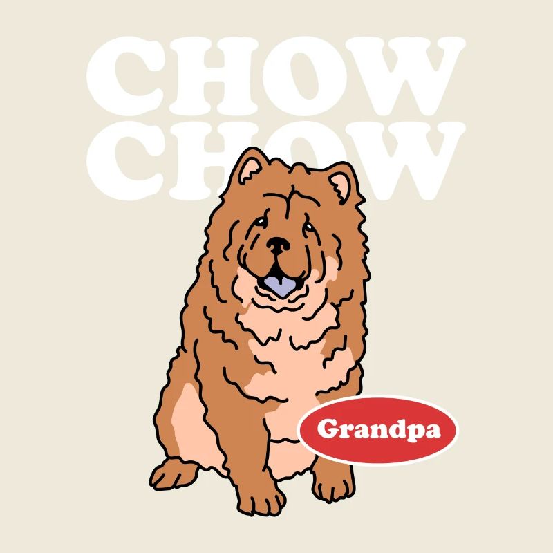 Chow Chow Grandpa Hundebesitzer Hunde Geschenk