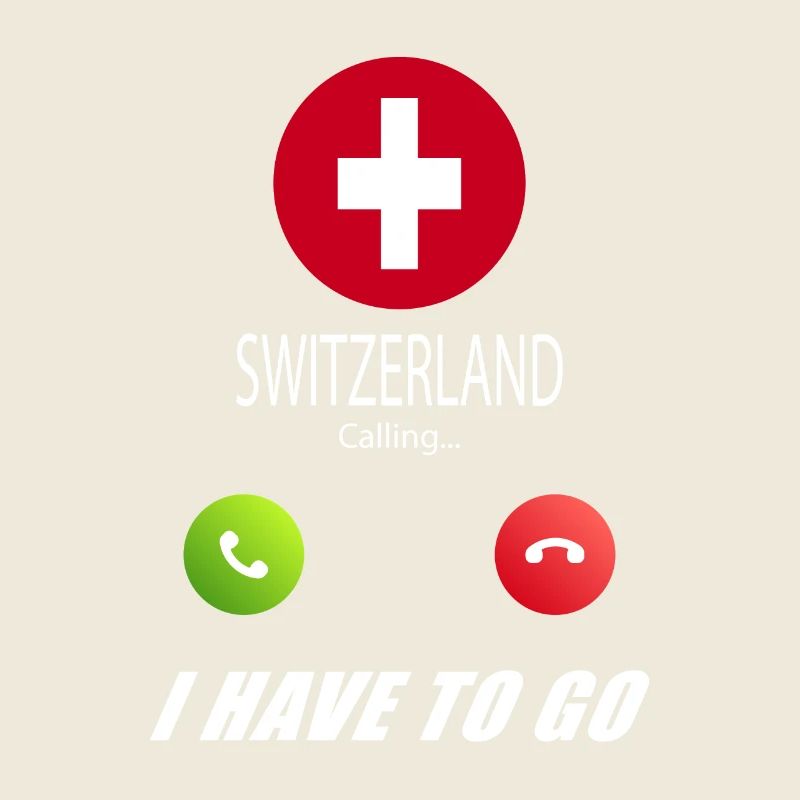 Schweiz ruft an Lusiger Flaggen Spruch