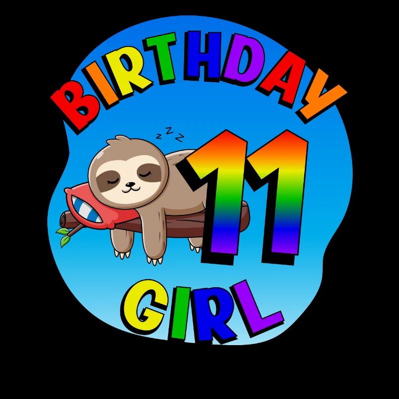 Geburtstag 11 Mädchen Süßes Baby Faultier