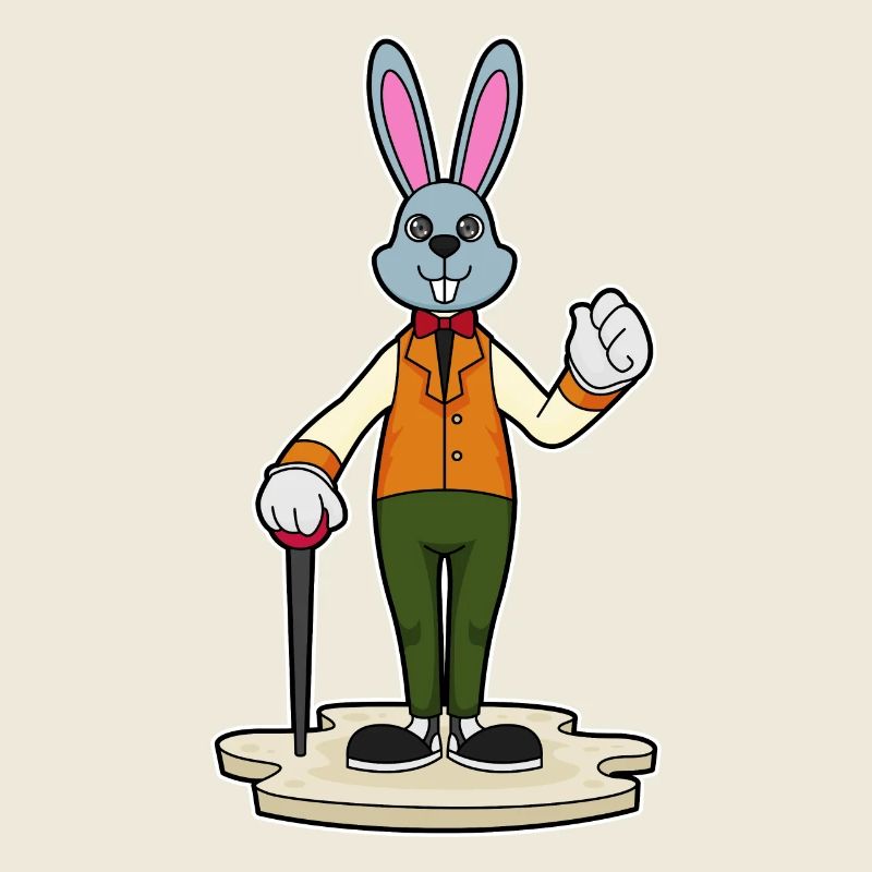 Bunny Pensioner Walking Stick