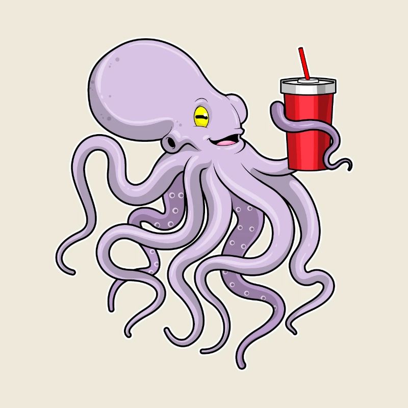 Tasse de pieuvre à emporter