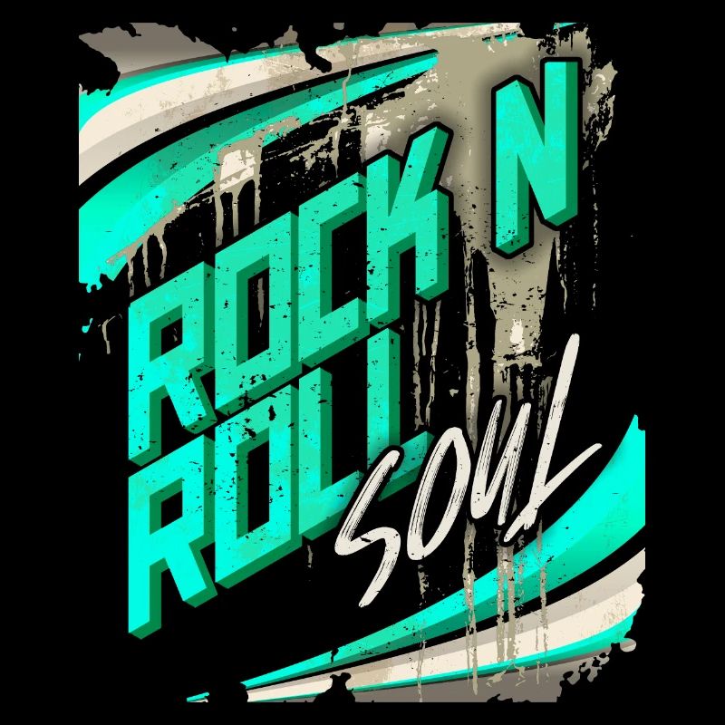 RockNRoll Typography, Grunge Design Poster