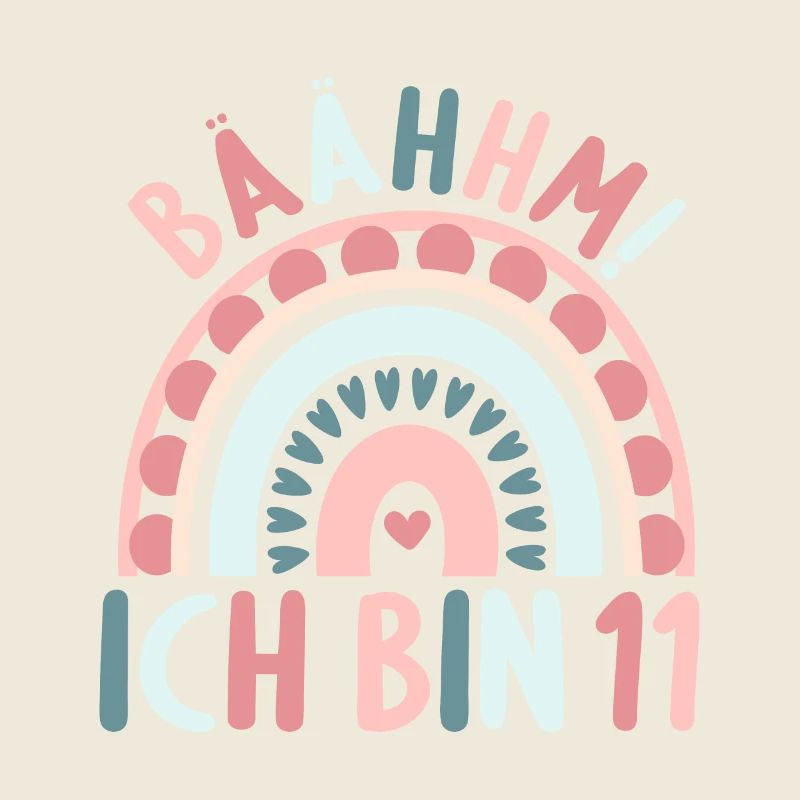 11 Jahre alt Rainbow Regenbogen 11. Geburtstag