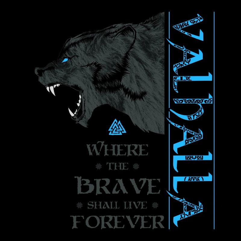 Grizzlybär Valhalla Wikinger Bär Wotansknoten