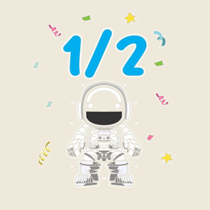 Demi-année 6 mois anniversaire astronaute