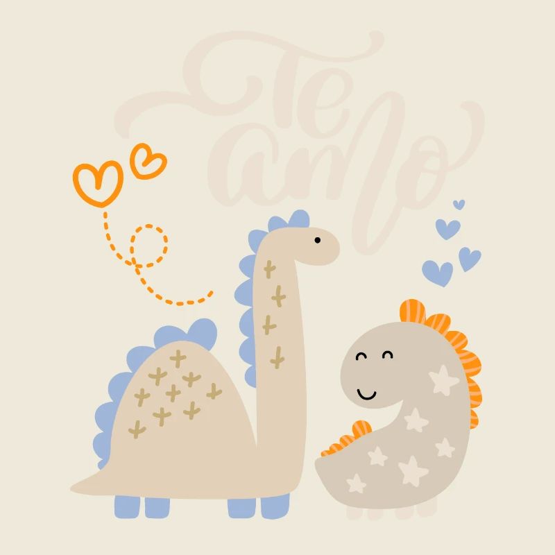 Valentine's Day, Dinosaur Love, Dinosaur Motif Te-Amo