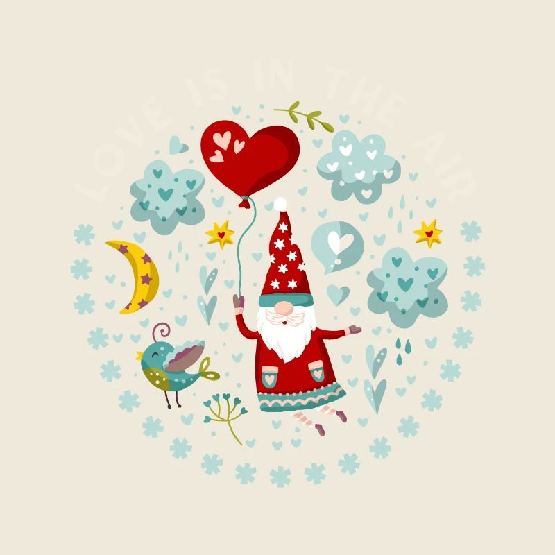 Gnom Liebe-Love Kobold-Wichtel lustiger Spruch