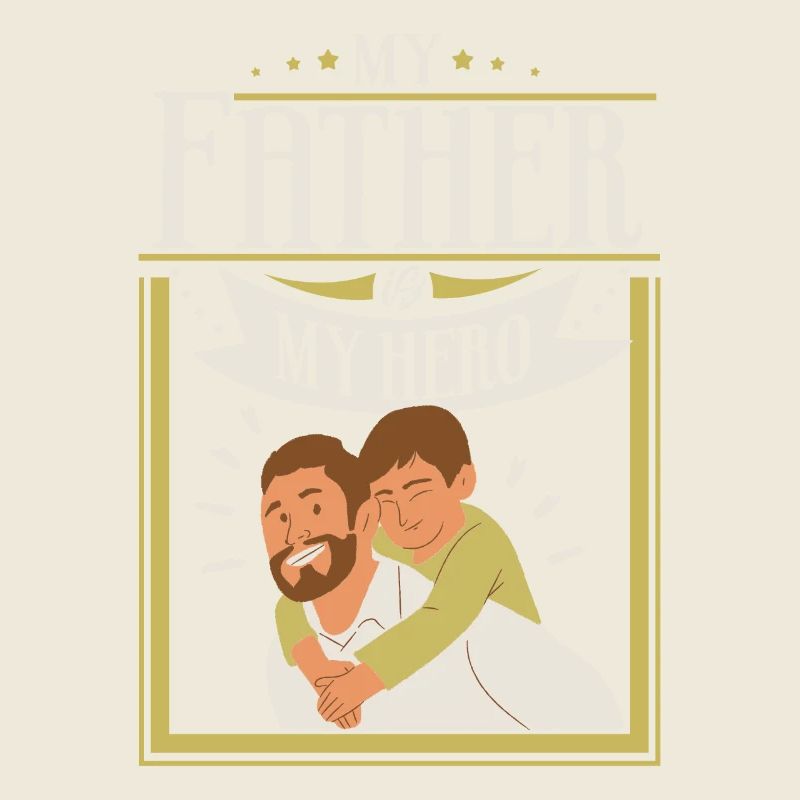 Hero-Dad, Hero-Dad Father's Day Father-and-Son Saying