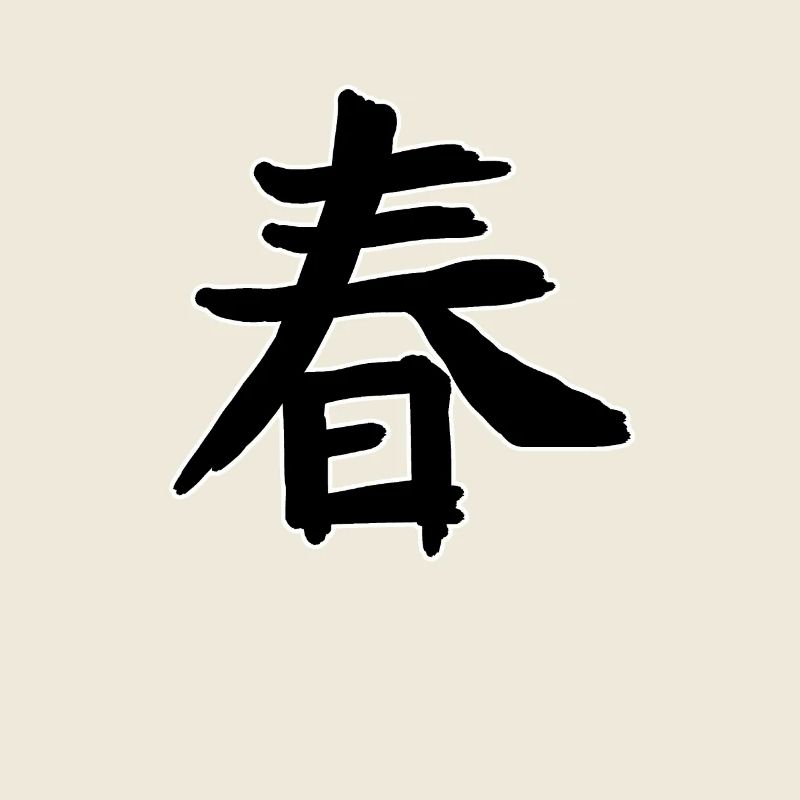 Spring Chinese Script Character Symbol