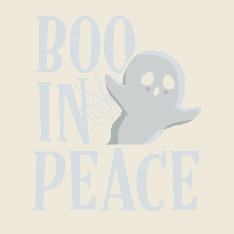 Boo In Peace Scary Horror Specter Ghost Halloween