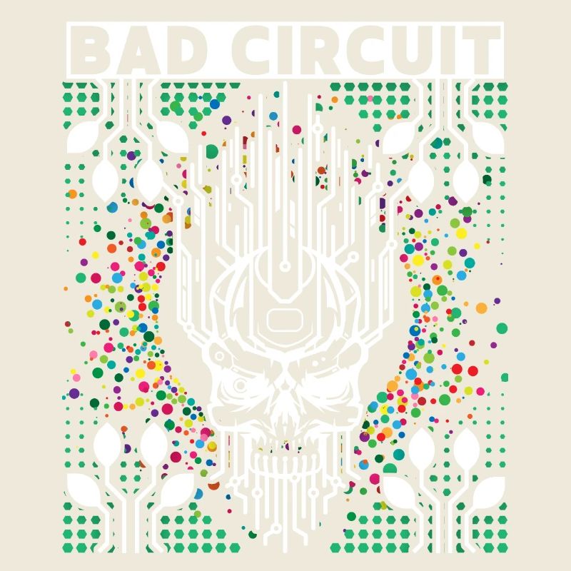 Computer board, circuit, skull saying