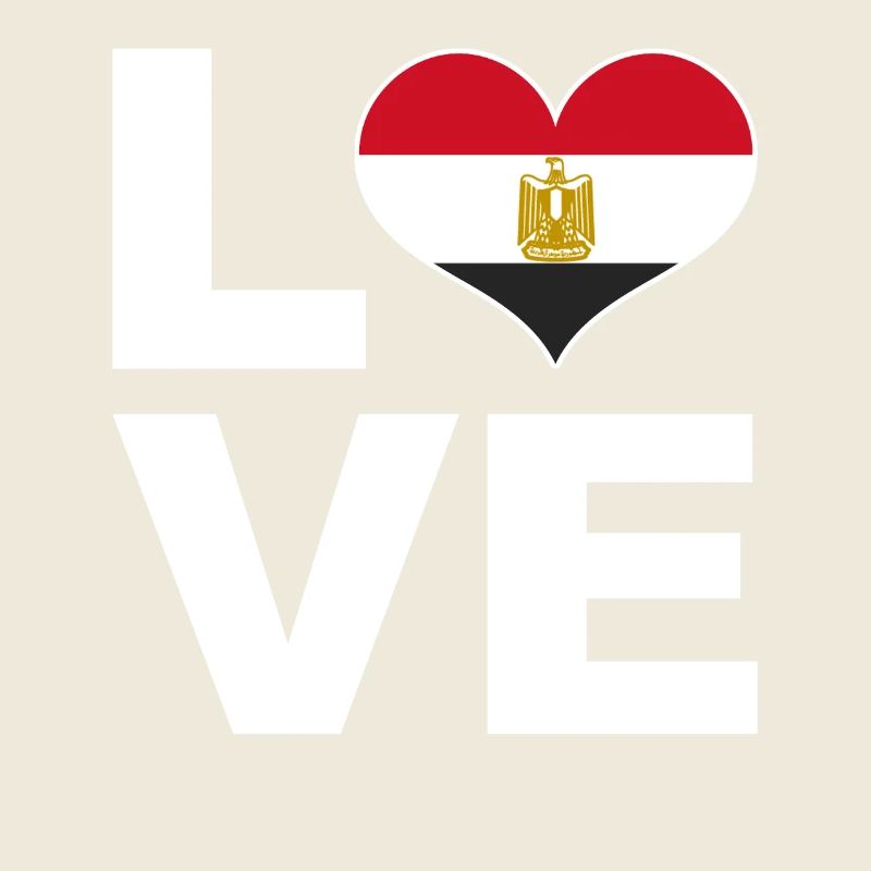 J’aime l’Egypte drapeau du cœur Egypte