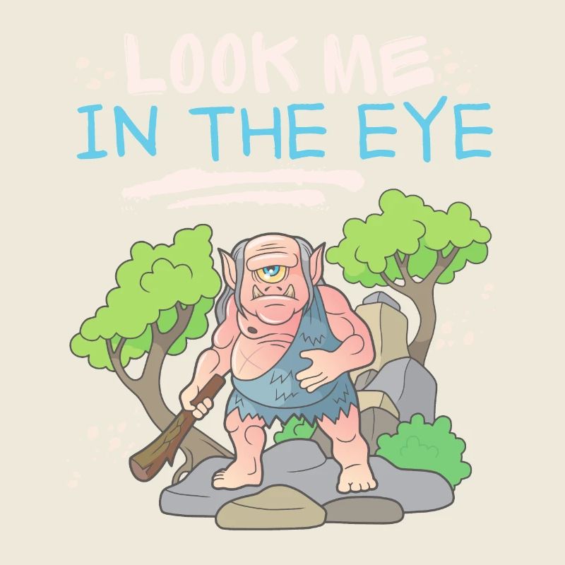Cyclops, zombie, zombie monster, funny saying