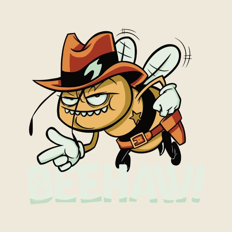 Beehaw Bee with Cowboy Hat Yeehaw