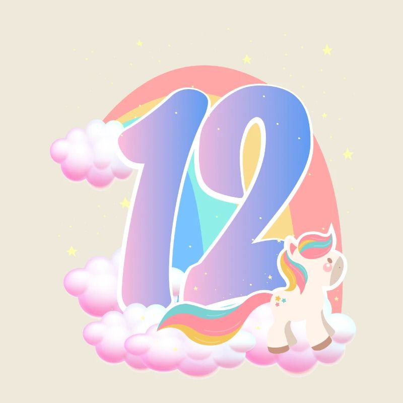 12 Unicorn Rainbow Clouds Little Pony 12.