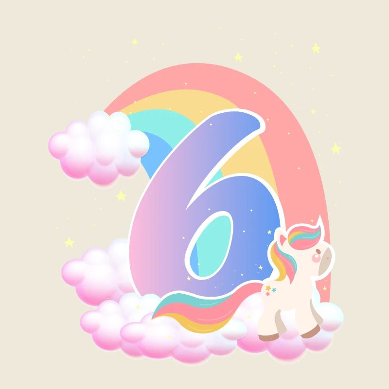 6 Unicorn Rainbow Clouds Little Pony 6.