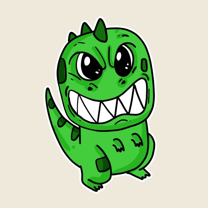 Wütender kleiner Dinosaurier