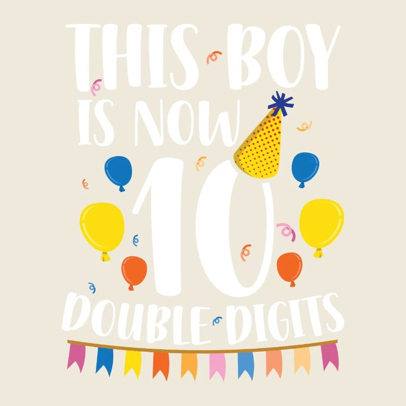 Garçon a maintenant 10 ans à deux chiffres 10e anniversaire