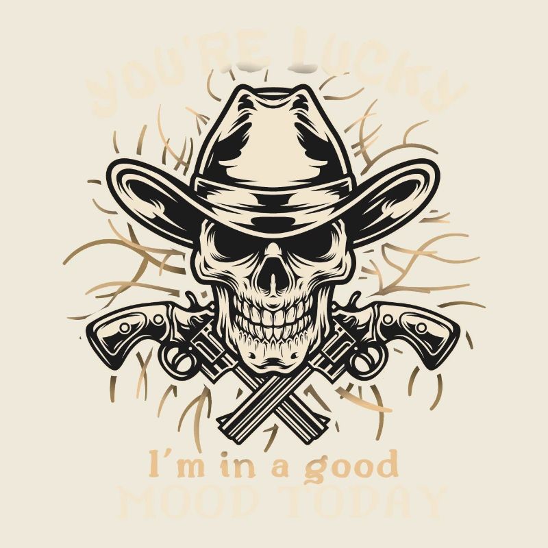 Crâne rieur, crâne, crâne de cow-boy
