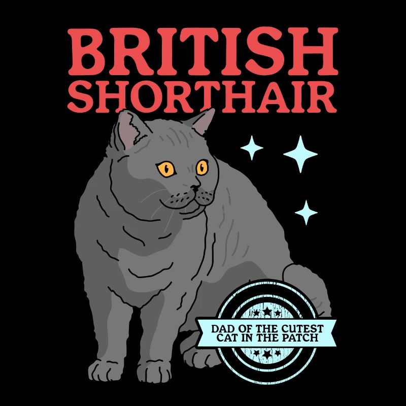 British Shorthair Papa Chat Chat Papa Cadeau