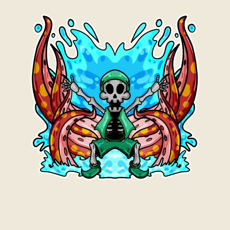 Squelette Octopus Pirate