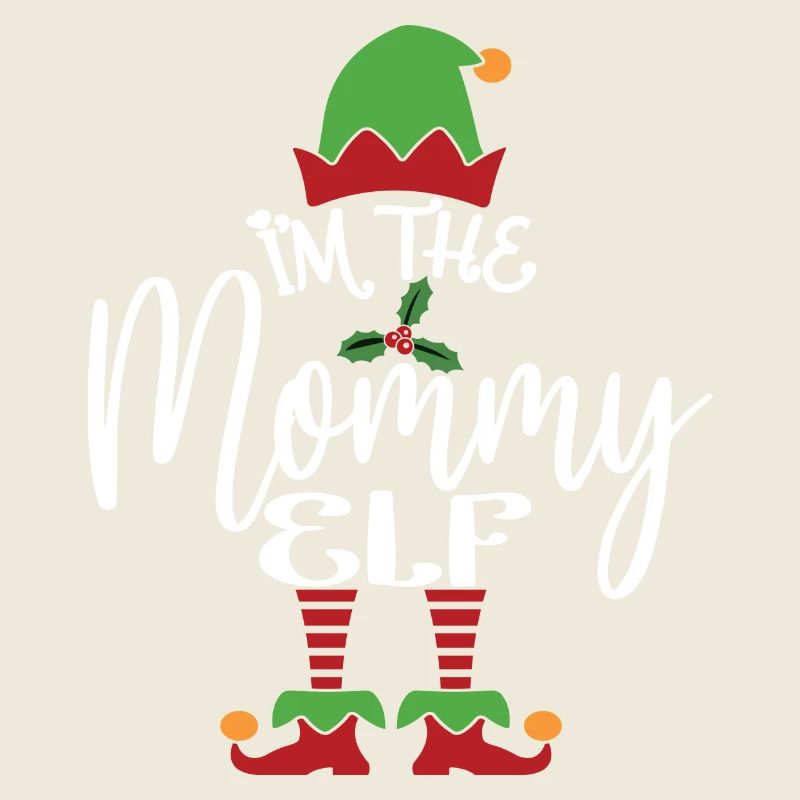 Maman Elfe Mignon Drôle Costume de Noël assorti