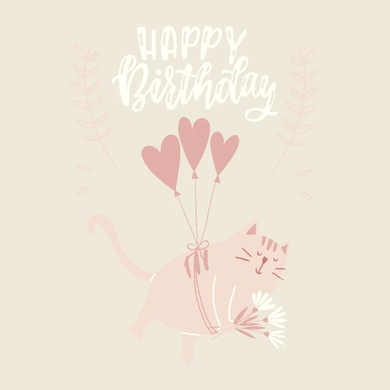 Anniversaire, gros chat, drôle de chat disant