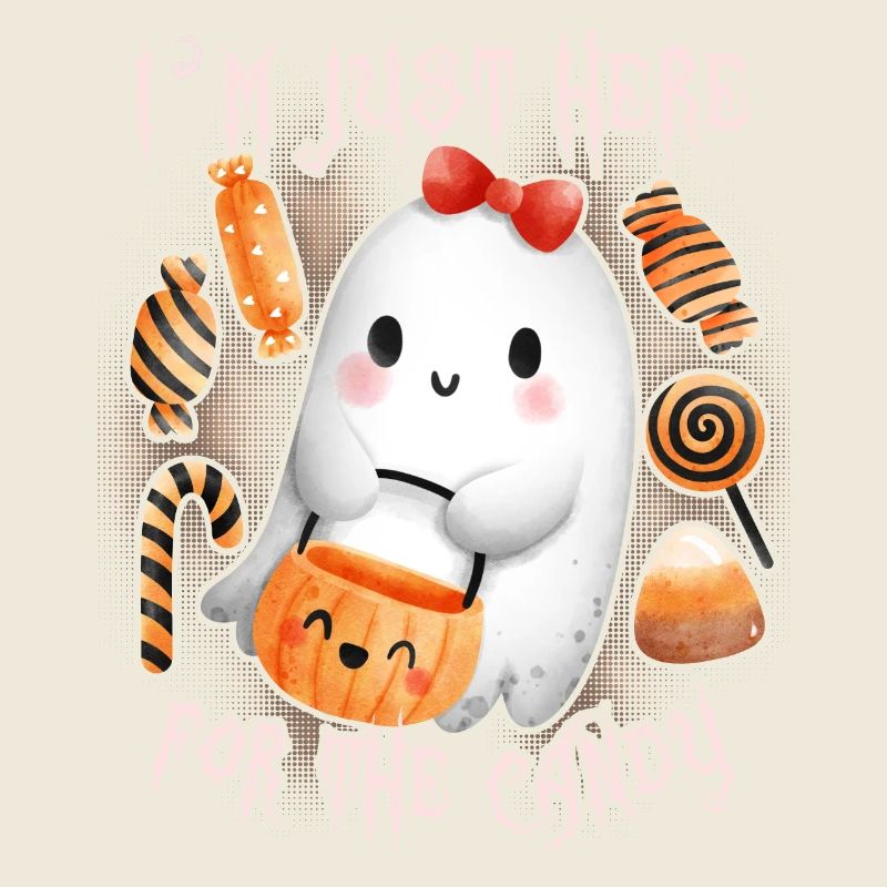 Halloween drôle d’ kawaii, disant
