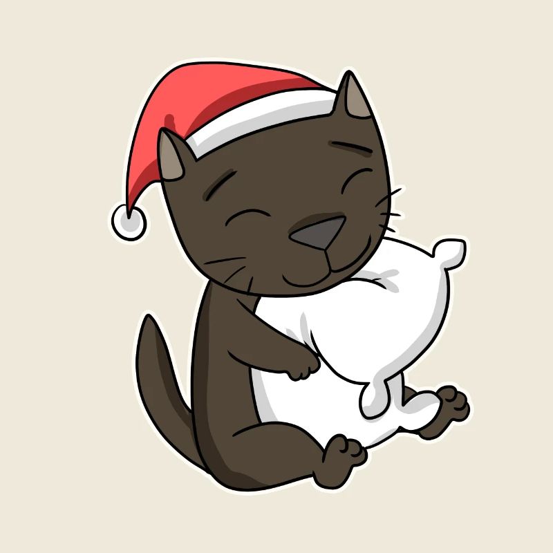 Havana Cat Christmas Sleep Tired