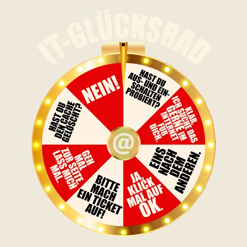 IT Support Glücksrad Service Desk IT Helpdesk Nerd