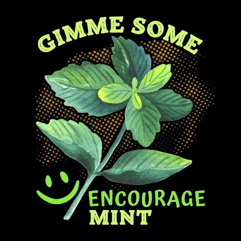 Pfefferminz, Minze lustiger Peppermint-Spruch, Pun