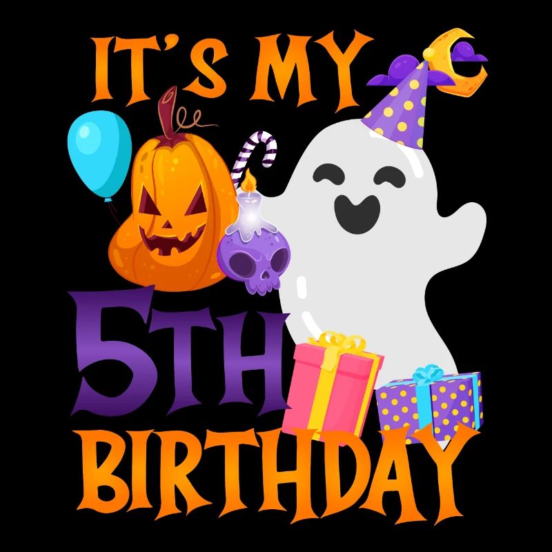 It's my 5th birthday Spooky Ghost Halloween