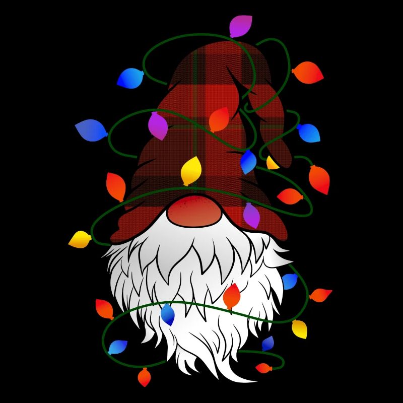 Weihnachts Gnom mit Lichterkette
