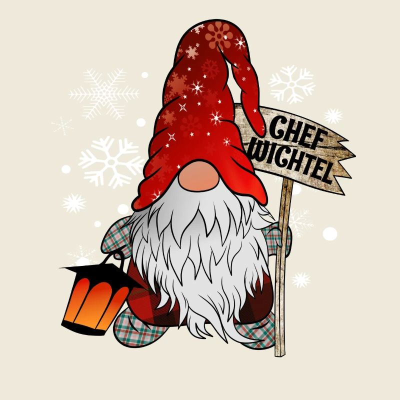 Chef Wichtel mit Schneeflocken Christmas Gnome