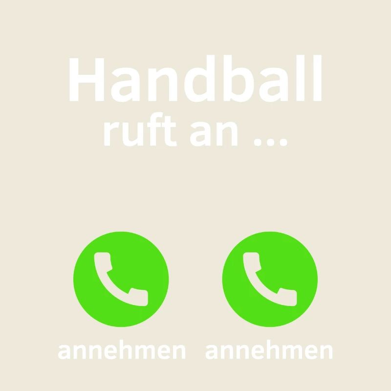 Handball ruft an - annehmen oder annehmen?