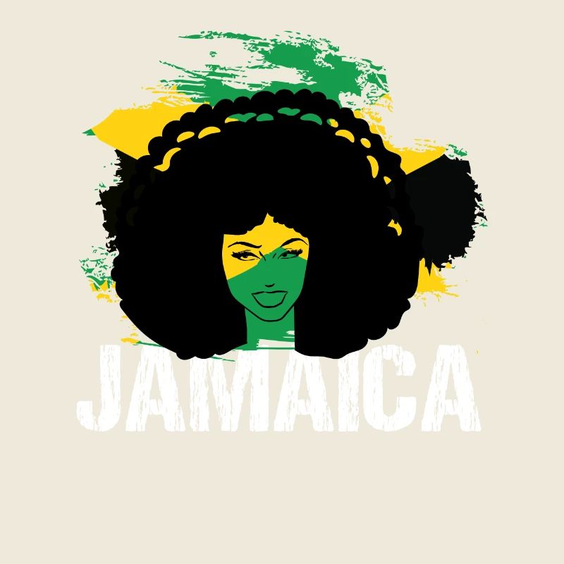 Collage des couleurs du drapeau de la Jamaica Afro Diva