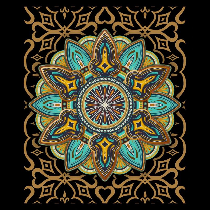 Mandala-Design, 3d-Mandala, Vintage-Arabesque
