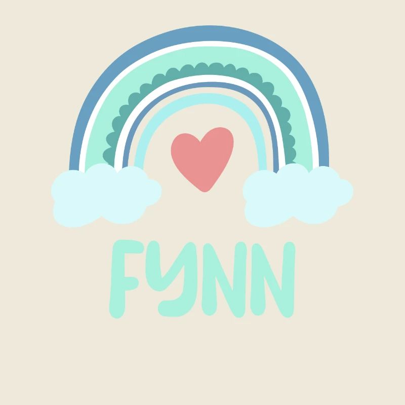 Fynn Name Regenbogen Baby