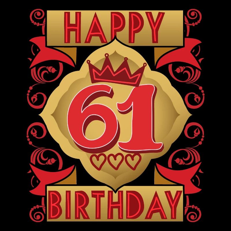 61. Geburtstag 61 Jahre alt Spruch, Vintage-Design