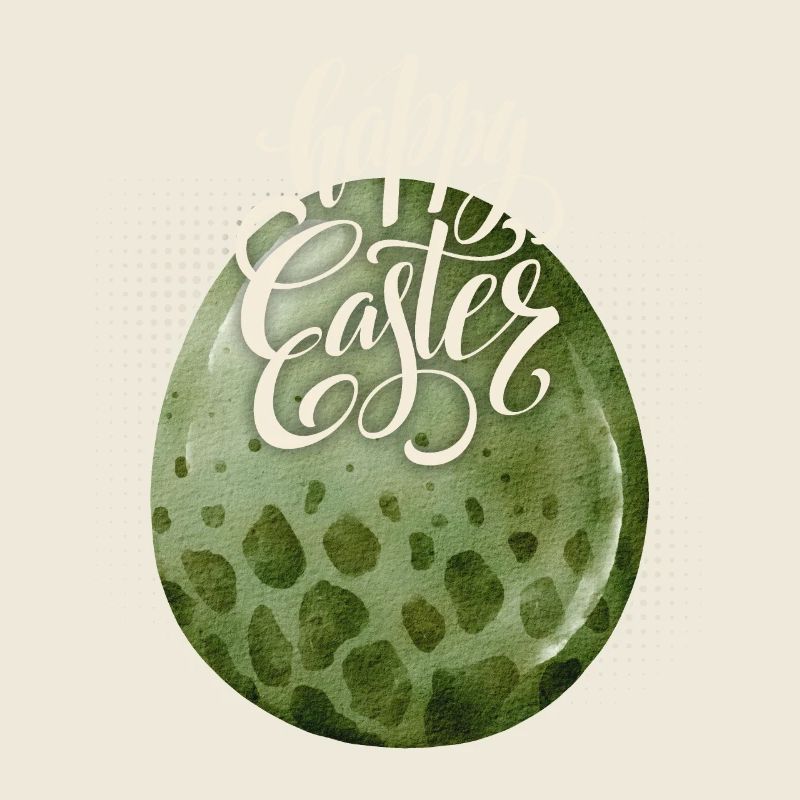 Pâques, œuf de dinosaure, Typographie de joyeuses Pâques