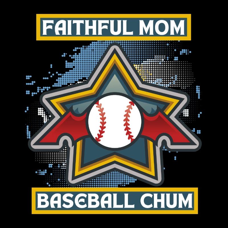 Baseball Mom, lustiger Spruch, Baseball-Logo