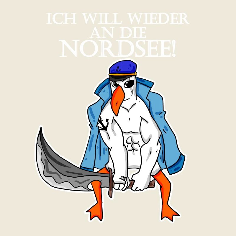 Nordsee Plattdeutsch Spruch Moin Möwe