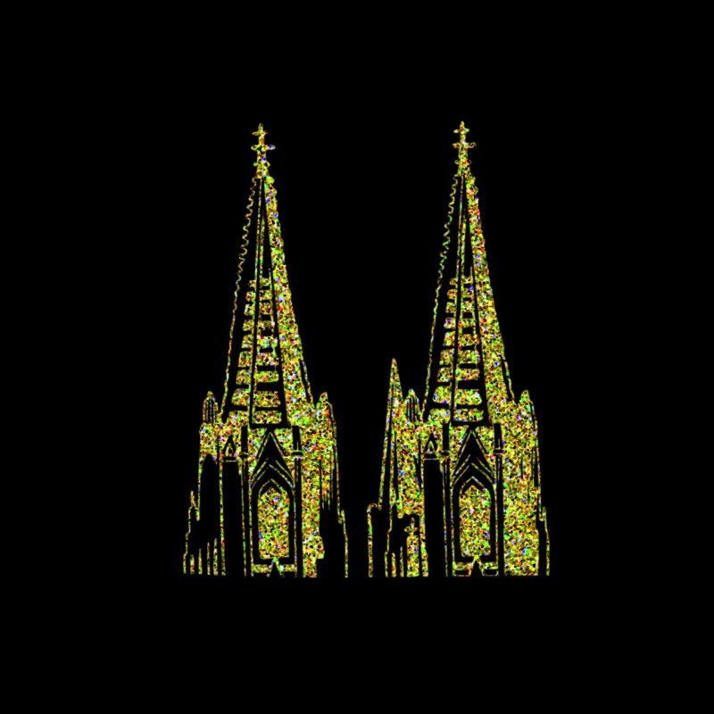 Kölner Dom Konfetti Karneval Kostüm Kölle Alaaf