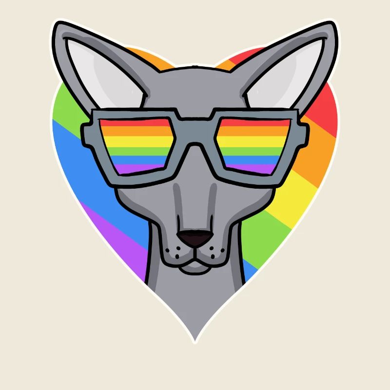 Gay Rainbow - Chat à lunettes - Sphynx