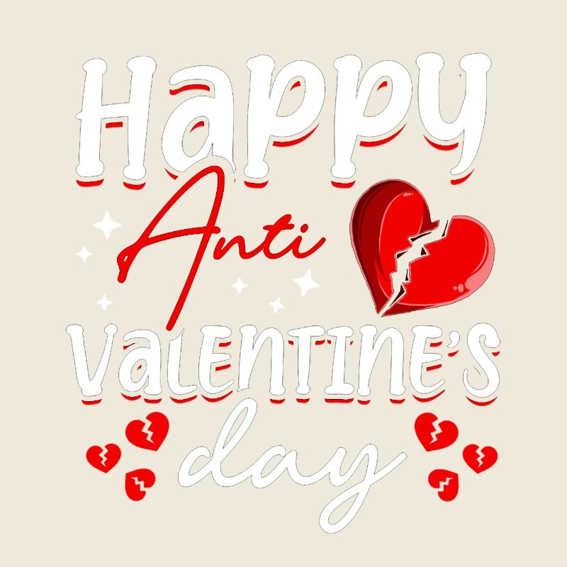 Happy Anti-valentine's Day Hater's Heart Broken