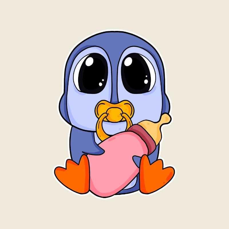 Motif Bébé Pingouin