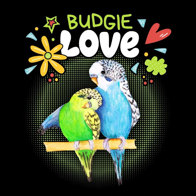 Budgie, couple in love, parakeets