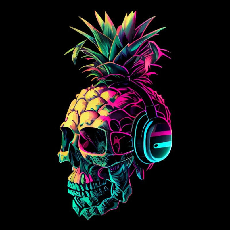 EDM Music Rave Festival Pineapple Techno