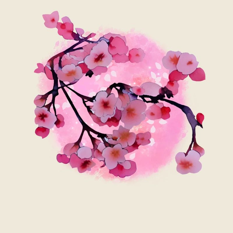 Japanische Kirschblüten Kunst