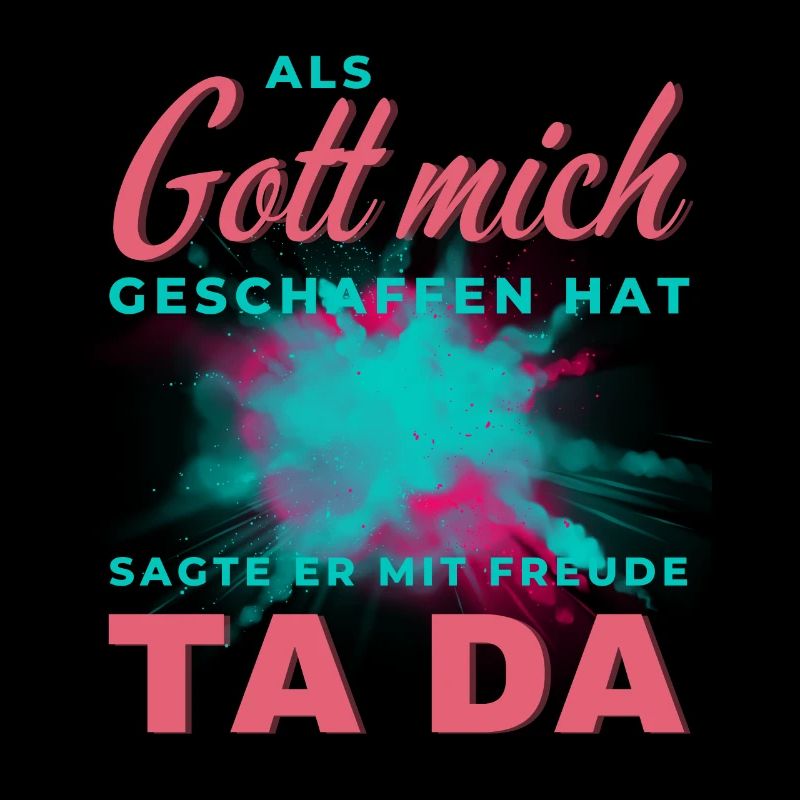 Bunter Schrift-Splash TA DA